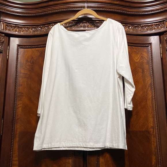 Denim & Co 3/4 Sleeve T-shirt - Picture 2 of 6